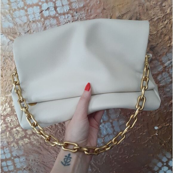 NWOT Zara Faux Leather Slouchy Shoulder Bag - Picture 2 of 15